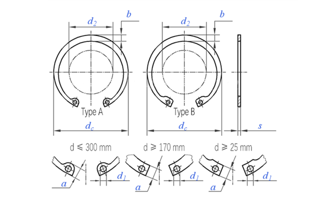 DIN472 Internal Circlips Retaining Rings Internal Circlips Retaining Rings For Bores