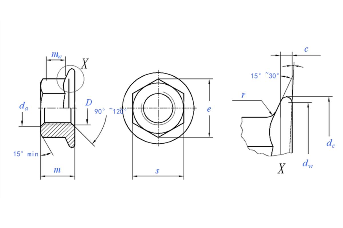 Hex Flange Nut DIN6923