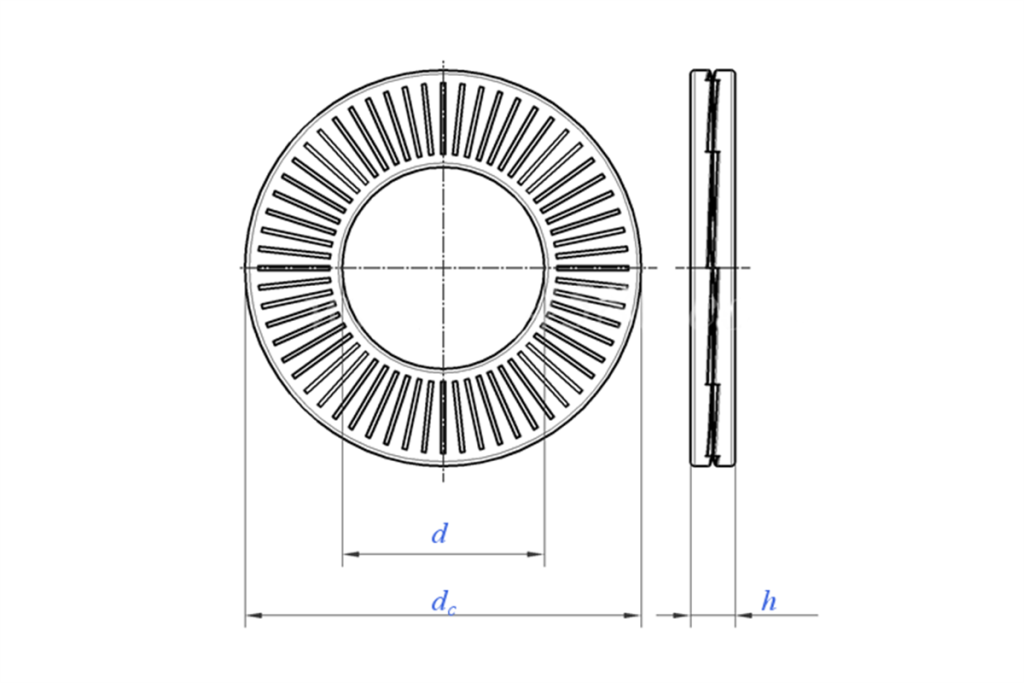 Safety Knurling Steel Din 25201 Lock Washers​