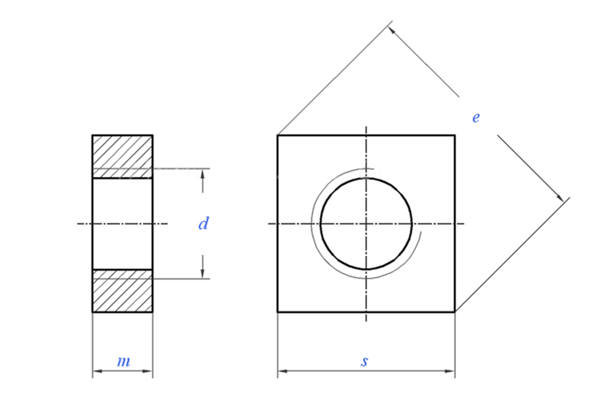 Square Thin Nut DIN562