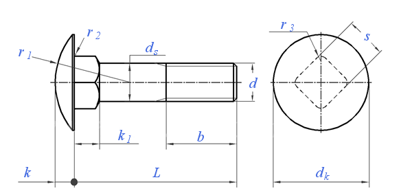 Carriage Bolt DIN603